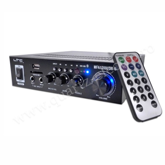 AMPLIFICATOR KARAOKE HIFI 100W USB/BT NEGRU MFA1200-BT LTC AMPLIFICATOR KARAOKE HIFI 100W USB/BT NEGRU MFA1200-BT LTC