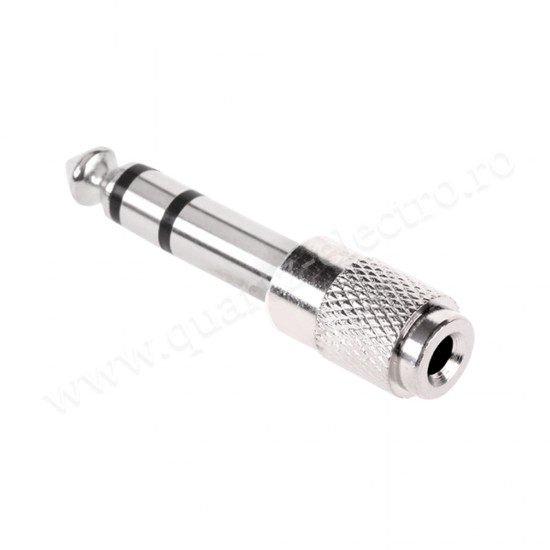 ADAPTOR JACK 6,35 TATA ST – JACK 3,5 MAMA ST METALIC