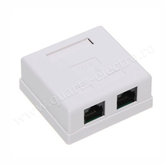 PRIZA DUBLA RJ45 APLICATA CAT5E PRIZA DUBLA RJ45 APLICATA CAT5E