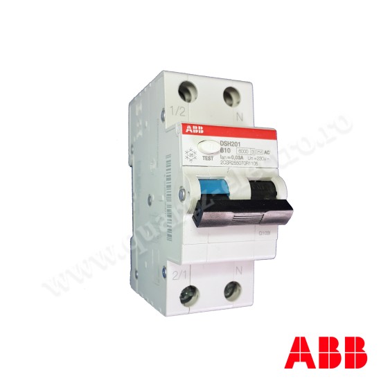 Intrerupator RCBO Diferential cu Protectie la Supratensiune 1P+N 10A 0.03 6KA ABB