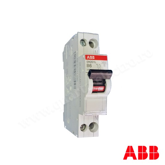 Intrerupator automat curba B 1P+N 6A 4.5kA ABB