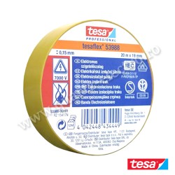 Bandă izolatoare PVC moale galbena Tesa Bandă izolatoare PVC moale galbena Tesa