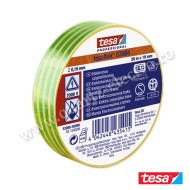 Bandă izolatoare PVC moale galben-verde Tesa