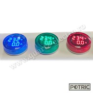 Volt / Ampermetru 50~500V AC 0-100A Rosu