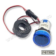 Volt / Ampermetru 50~500V AC 0-100A Albastru