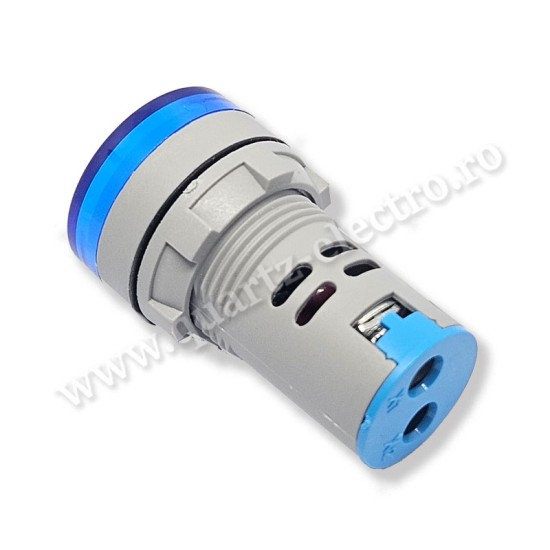 Indicator Digital Voltmetru, 250V/AC, 12-500V, Protectie IP65, Albastru Indicator Digital Voltmetru, 250V/AC, 12-500V, Protectie IP65, Albastru