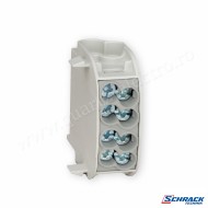 Clemă derivaţie 25mm² 1P gri SCHRACK
