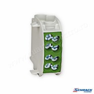 Clemă derivaţie 25mmp 1P verde SCHRACK