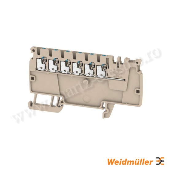 Terminale modulare de distribuție PUSH IN 1,5 mm² 500 V 17,5 A bej închis AAP11 1.5 LI BL Weidmuller