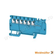 Terminale modulare de distribuție PUSH IN 1,5 mm² 500 V 17,5 A albastru AAP11 1.5 LI BL/OR Weidmuller