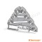 Bloc terminal YBK 2,5-3FT gri Klemsan