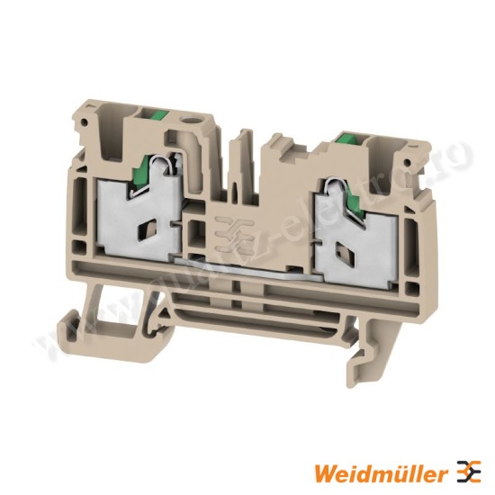 Bloc terminal de trecere SNAP IN bej închis 4 mm² 32 A 1000 V Weidmuller Bloc terminal de trecere SNAP IN bej închis 4 mm² 32 A 1000 V Weidmuller