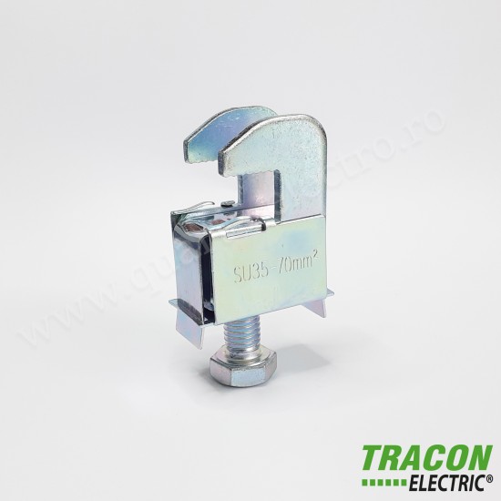 TERMINAL CU CLEMA 35-70mm2 PENTRU BARE COLECTOARE, GROSIME SINA DE 9-10 Mm TERMINAL CU CLEMA 35-70mm2 PENTRU BARE COLECTOARE, GROSIME SINA DE 9-10 Mm