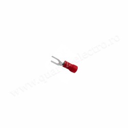 Papuc Electric Izolat Rosu Tip Furca Ø4MM Cablu 1.5mm 100b/Punga Papuc Electric Izolat Rosu Tip Furca Ø4MM Cablu 1.5mm 100b/Punga