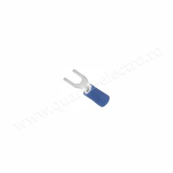 Papuc Electric Izolat Albastru Tip Furca Ø5MM Cablu 2.5mm 100b/Punga Papuc Electric Izolat Albastru Tip Furca Ø5MM Cablu 2.5mm 100b/Punga