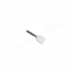 Pin Terminal Izolat Dublu Alb Cablu 2x0.5mm 100b/Punga Pin Terminal Izolat Dublu Alb Cablu 2x0.5mm 100b/Punga