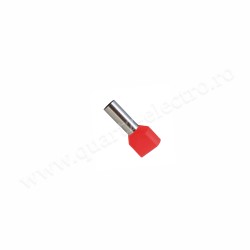 Pin Terminal Izolat Dublu Rosu Cablu 2x1mm 100b/Punga Pin Terminal Izolat Dublu Rosu Cablu 2x1mm 100b/Punga