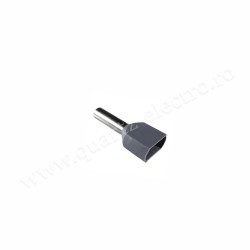 Pin Terminal Izolat Dublu Gri Cablu 2x2.5mm 100b/Punga Pin Terminal Izolat Dublu Gri Cablu 2x2.5mm 100b/Punga