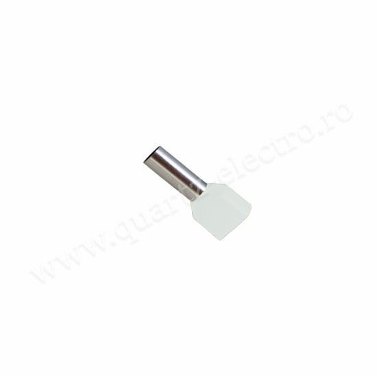 Pin Terminal Izolat dublu Bej Cablu 2x16mm 100b/Punga