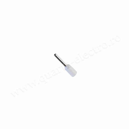 Pin Terminal Izolat Alb Cablu 0.5mm 100b/Punga Pin Terminal Izolat Alb Cablu 0.5mm 100b/Punga