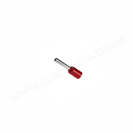 Pin Terminal Izolat Rosu Cablu 1mm 100b/Punga