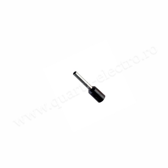 Pin Terminal Izolat Negru Cablu 1.5mm 100b/Punga Pin Terminal Izolat Negru Cablu 1.5mm 100b/Punga