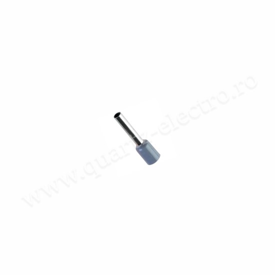 Pin Terminal Izolat Gri Cablu 2.5mm 100b/Punga Pin Terminal Izolat Gri Cablu 2.5mm 100b/Punga
