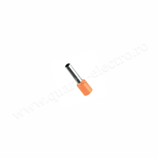 Pin Terminal Izolat Portocaliu Cablu 4mm 100b/Punga Pin Terminal Izolat Portocaliu Cablu 4mm 100b/Punga