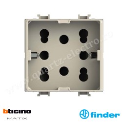 Priză multi-standard 1 Schuko sau 2 Bipasso Compatibilă cu Bticino Matix Magic 250 V Ivory 4B.A.H21 Finder