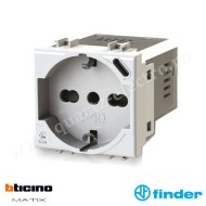 Priză cu doi pini și schuko USB 3.0A compatibila cu  Bticino Matix 4B.AM.P40.USB FINDER