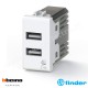 Priză USB dublă 2.4A pentru Bticino Matix 4B.AM.USB.24 FINDER Priză USB dublă 2.4A pentru Bticino Matix 4B.AM.USB.24 FINDER