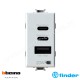 Priză USB 20W pentru Bticino Matix Alb 4BUSB20WCCA.AM FINDER