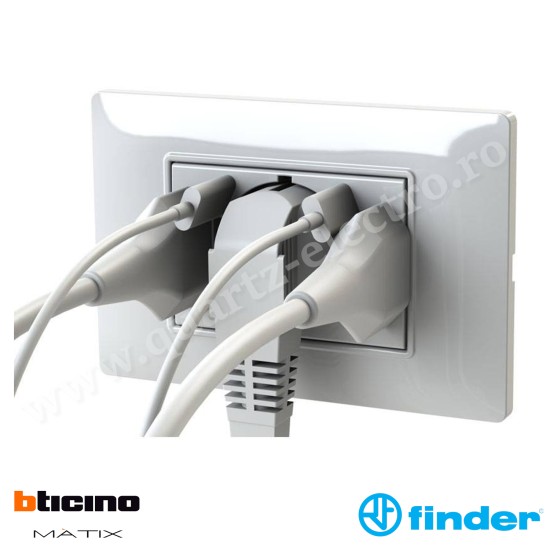 Priză USB cu 5 prize compatibile Bticino Matix Alb 4BUSBP503.AM FINDER Priză USB cu 5 prize compatibile Bticino Matix Alb 4BUSBP503.AM FINDER