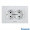 Priza 2P+E dubla incastrata alb Panasonic