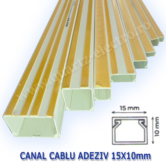 CANAL CABLU CU ADEZIV 15X10mm CANAL CABLU CU ADEZIV 15X10mm