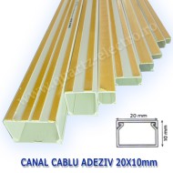 CANAL CABLU CU ADEZIV 20X10mm