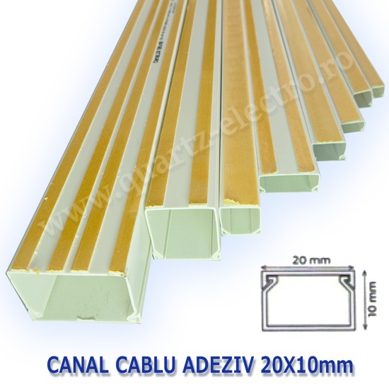 CANAL CABLU CU ADEZIV 20X10mm CANAL CABLU CU ADEZIV 20X10mm