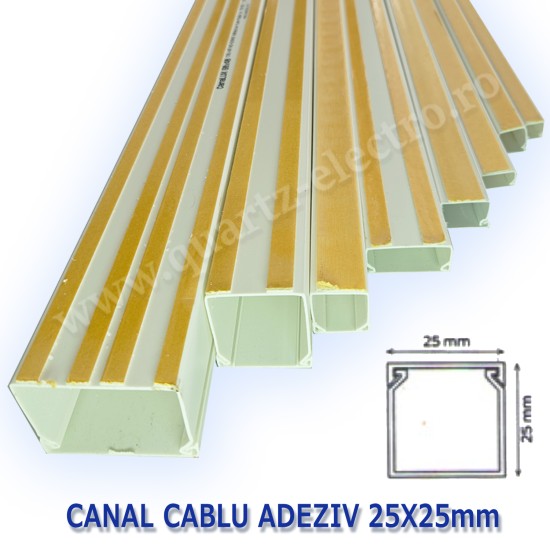 CANAL CABLU CU ADEZIV 25X25mm