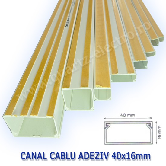 CANAL CABLU CU ADEZIV 40X16mm