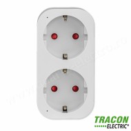 Priză inteligentă 2xSCHUKO 240VAC 16A TRACON