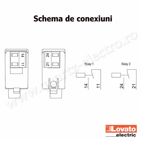 Modul de extensie cu 2 ieșiri de releu pentru creșterea numărului de trepte pentru controlerele DCRL5 si DCRL8