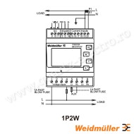 Contor electric pentru măsurarea/afișarea puterii pentru rețele monofazate sau trifazate, utilizarea CT-ului, ieșire în impulsuri, Modbus RTU