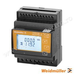 Contor electric pentru măsurare/afișare putere pentru rețele monofazate sau trifazate, utilizare CT, ieșire în impulsuri, Modbus RTU, aprobare MID Contor electric pentru măsurare/afișare putere pentru rețele monofazate sau trifazate, utilizare CT, ieșire în impulsuri, Modbus RTU, aprobare MID