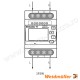Contor electric pentru măsurare/afișare putere pentru rețele monofazate sau trifazate, 100 A, măsurare directă, ieșire în impulsuri, Modbus RTU