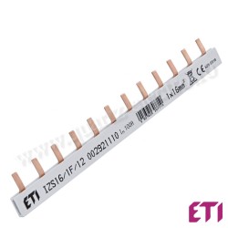 Busbar 1P 12M 100A 16mmp tip pin ETI Busbar 1P 12M 100A 16mmp tip pin ETI