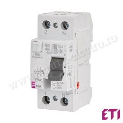 Intrerupator Diferențial RCCB EFI-P2 1P+N A 16/0.03 16A 10kA ETI