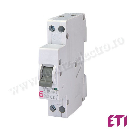 Intrerupator automat curba B 1P+N 6KA 10A ETI Intrerupator automat curba B 1P+N 6KA 10A ETI