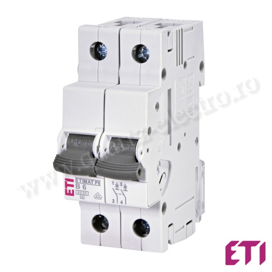 INTRERUPATOR AUTOMAT CURBA B 2P 6KA 6A ETI INTRERUPATOR AUTOMAT CURBA B 2P 6KA 6A ETI
