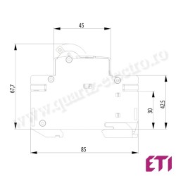 INTRERUPATOR AUTOMAT CURBA B 1P 6KA 6A ETI