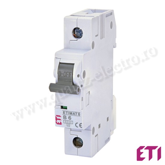 INTRERUPATOR AUTOMAT CURBA B 1P 6KA 6A ETI INTRERUPATOR AUTOMAT CURBA B 1P 6KA 6A ETI
